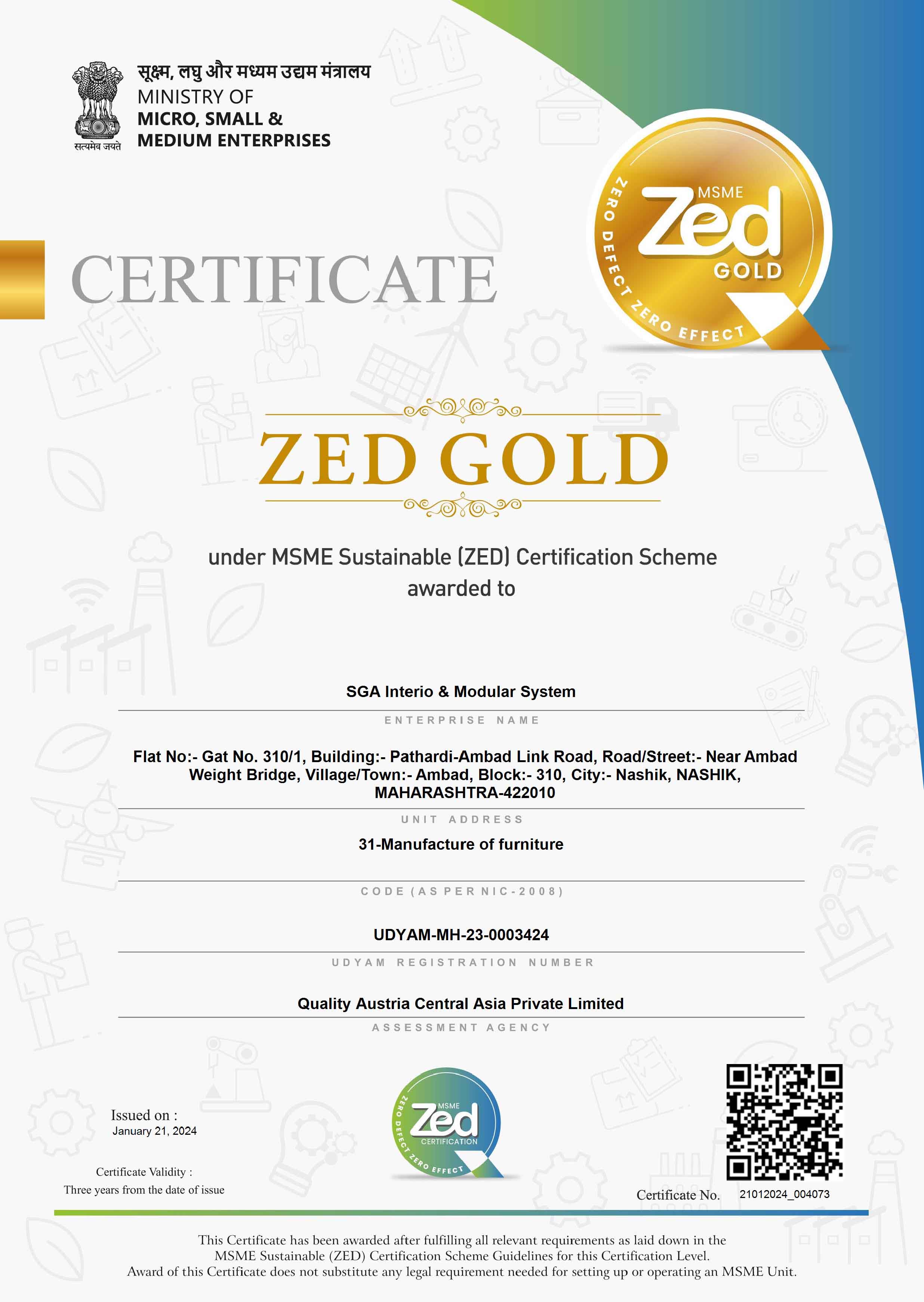 Certifications